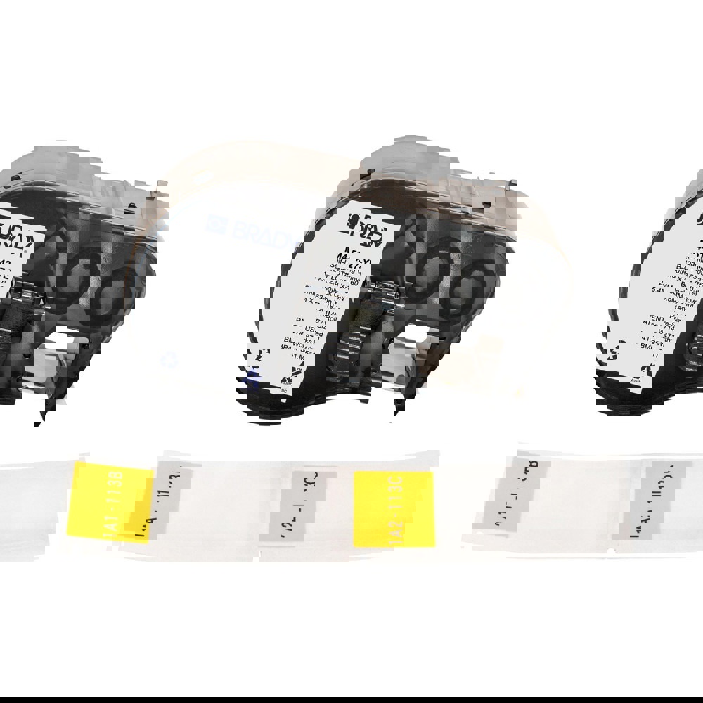 Labels, Ribbons & Tapes; Application: Self-Laminating Labels ; Type: Self-Laminating Labels ; Color Family: Yellow ; Color: Black on Yellow, Clear ; Number Of Labels Per Roll: 180 ; For Use With: BMP41; BMP51; BMP53; M511